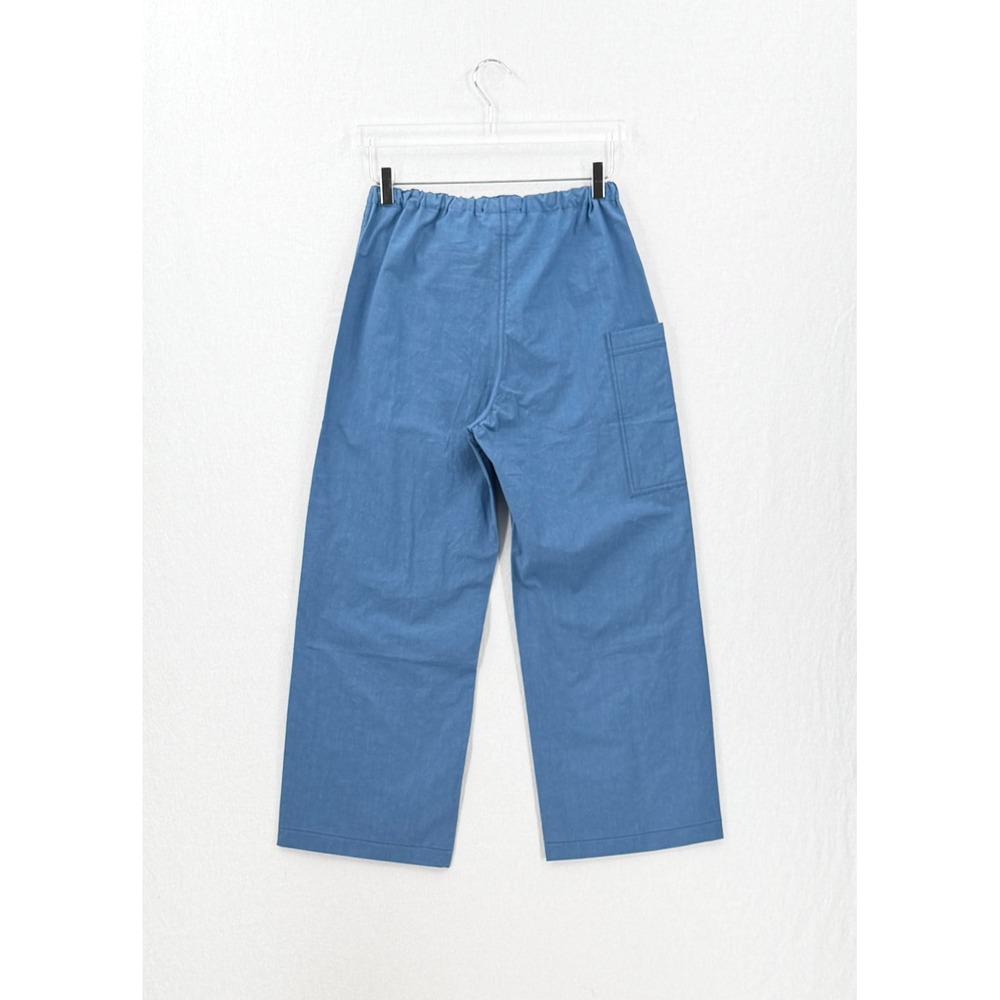 The Little Project Pants Women Small Blue Drawstring Wide Leg Utility Pocket - Picture 3 of 13